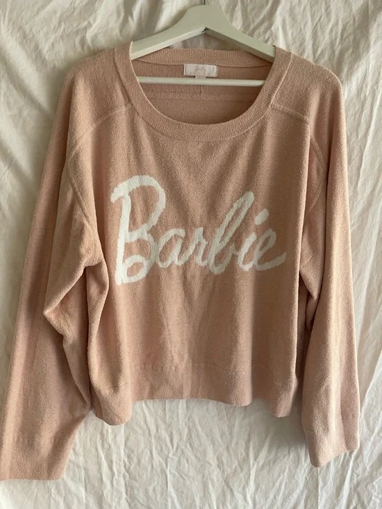 Barefoot Dreams CozyChic Barbie Pullover luxury loungewear coquette Size XL - Picture 11 of 13